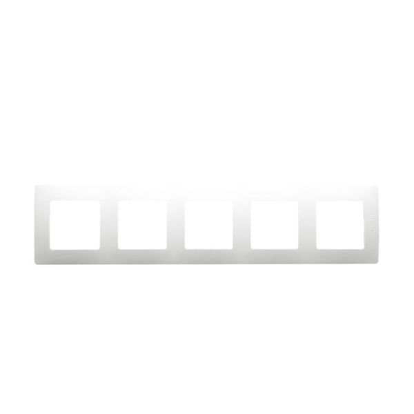 Niloé plaque quintuple blanc entraxe 71mm vertical / horiz.